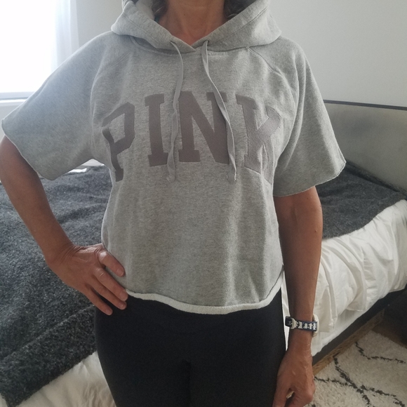 PINK Victoria's Secret Tops - PINK grey hoodie